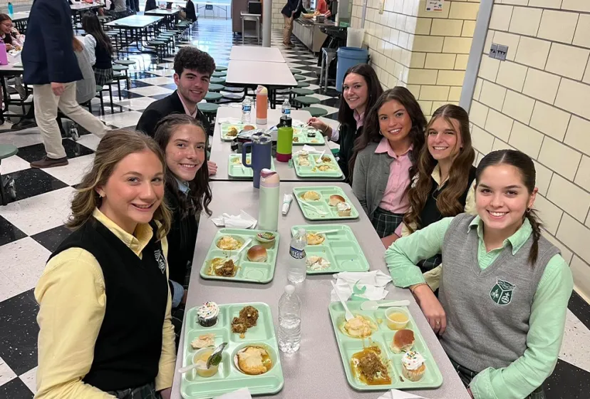 Holy Cross HS Students Lunch