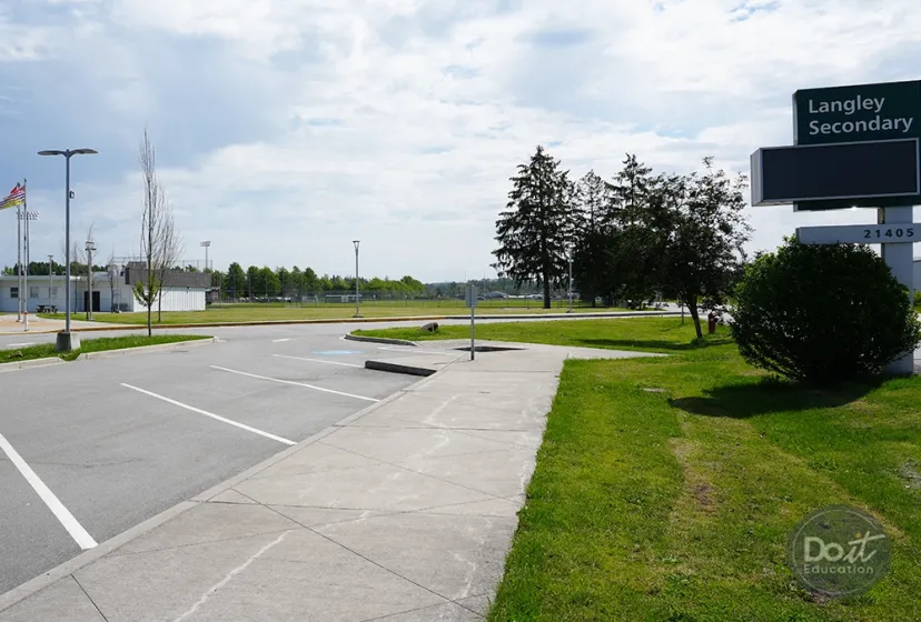 Langley Secondary HS Parkplatz
