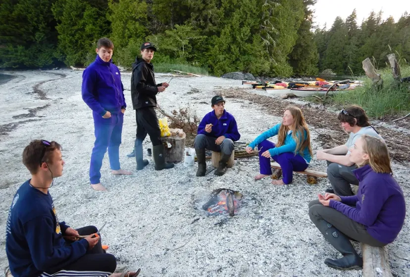 Ucluelet Secondary School Outdoor Ed Bonfire